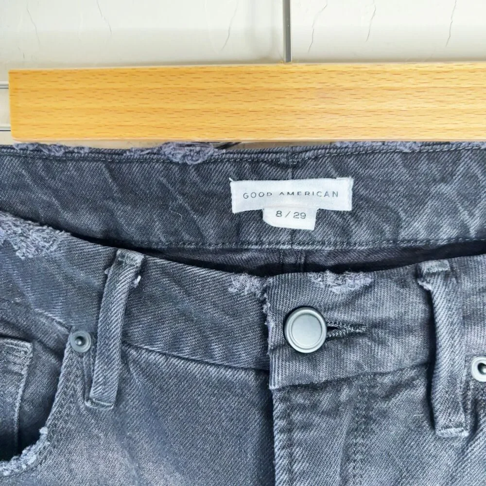 Good American Icon Distressed Jeans